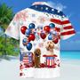 Goldendoodle Independence Day Hawaiian Shirt, Dog Hawaii Beach Shirt Short Sleeve For Of July