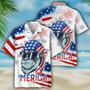 Gorila Hawaiian Shirt For Independence'S Day, Usa Flag Pattern Merica Hawaiian Shirt, Patriotic Hawaii Shirt