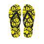 Graffiti Happy Emoji Print Men's Flip Flops