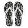 Gray Cheetah Leopard Pattern Print Men & Women Flip Flops