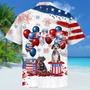 Great Dane Independence Day Hawaiian Shirt, Dog Hawaii Beach Shirt Short Sleeve For Of July