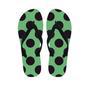 Green And Black Polka Dot Men's Flip Flops