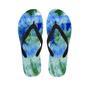 Green And Blue Tie Dye Men's Flip Flops