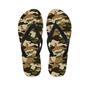 Green And Brown Camouflage Print Men's Flip Flops