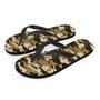 Green And Brown Camouflage Print Men's Flip Flops