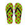 Green And Red Polka Dot Men's Flip Flops