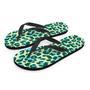 Green Cheetah Men's Flip Flops