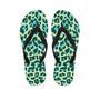 Green Cheetah Men's Flip Flops