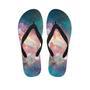 Green Cosmic Space Galaxy Men's Flip Flops