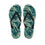 Green Geometric Abstract Men's Flip Flops