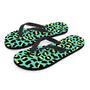 Green Leopard Men's Flip Flops