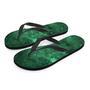 Green Nebula Galaxy Men's Flip Flops