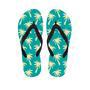 Green Palm Tree Hawaiin Print Men's Flip Flops