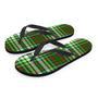 Green Plaid Tartan Men's Flip Flops