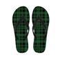 Green Plaid Tartan Sottish Men's Flip Flops