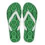 Green Snakeskin Python Skin Pattern Print Men & Women Flip Flops