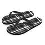 Grey Plaid Tartan Men's Flip Flops