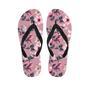 Hand Drawn Hibiscus Print Men's Flip Flops