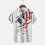 Hawaiian Baseball Hitter Flag American Flag Independence Day Men's Shirts