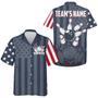 Hawaiian Bowling Shirt American Flag Bowling Hawaiian Custom Bowling Team Shirt