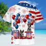 Heeler Independence Day Hawaiian Shirt, Dog Hawaii Beach Shirt Short Sleeve For Of July