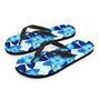 Hibiscus Blue Hawaiian Print Men's Flip Flops