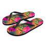 Hibiscus Flower Hawaiian Yellow Print Men's Flip Flops