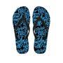 Hiphop Graffiti Blue Text Print Men's Flip Flops