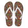 Hippie Paisley Floral Peace Sign Pattern Print Men & Women Flip Flops