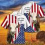 Independence Day Fleckvieh Cattle Make America Cowboy Again With American Flag Pattern Hawaii Hawaiian Shirt