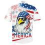 Independence Day Hawaiian Shirts, Cool Eagle American Flag Hawaii Beach Shirt For Summer, Happy Of July Hawaii Shirt Gift