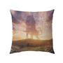 Jesus Pillow - Gift For Christian - Lion Of Judah Above The Empty Tomb He Is Risen Pillow, Easter Gifts