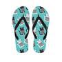 Love Turquoise Cat Print Men's Flip Flops