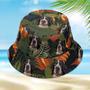 Lush Mosh Hawaiian Custom Dog Photo Bucket Hat for Men, Women, Dog Mom, Dog Cat