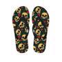 Mexican Rose Skull Men's Flip Flops