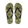 Military Green Camo Print Men's Flip Flops