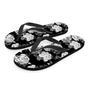 Monochrome Rose Floral Men's Flip Flops