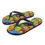 Multicolor Butterfly Print Men's Flip Flops