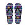 Multicolor Native Aztec Abstract Doodle Men's Flip Flops