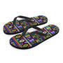 Multicolor Native Aztec Doodle Element Men's Flip Flops