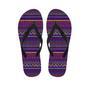 Multicolor Native Aztec Doodle Striped Men's Flip Flops