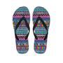 Multicolor Native Aztec Trippy Striped Men's Flip Flops