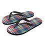 Multicolor Plaid Tartan Men's Flip Flops