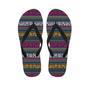 Multicolor Rose Floral Abstract Tribal Aztec Men's Flip Flops