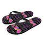 Multicolor Roses Ethnic Tribal Aztec Men's Flip Flops