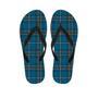 Navy Blue Plaid Tartan Men's Flip Flops