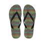 Neon Multicolor Ethic Aztec Aztec Grunge Geometric Print Men's Flip Flops