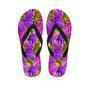 Neon Palm Leaf Edm Print Men's Flip Flops