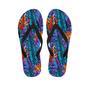 Neon Palm Leaf Tropical Print Men's Flip Flops