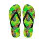 Neon Pineapple Hawaiian Print Men's Flip Flops